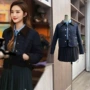 同款秋冬格子翻领棉服