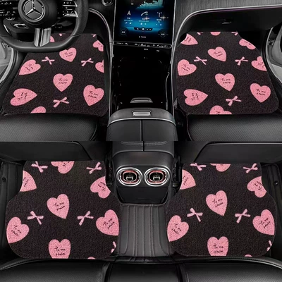 Avtomobil döşəmə paspasları — anti-dirty anti-skid full set of - black-heart-5060cm-one-piece-in-the-front-row