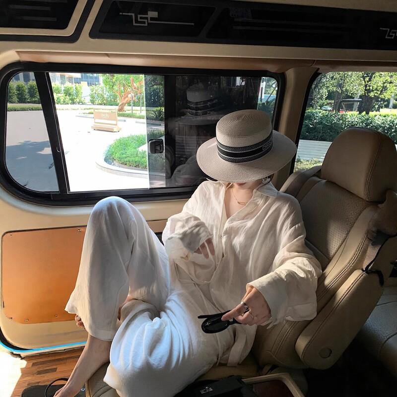 Lilyljkes "Oxygen Bar Linen" Relaxed Romanticism~100% Linen Shirt/Pants/Shorts Set for Women