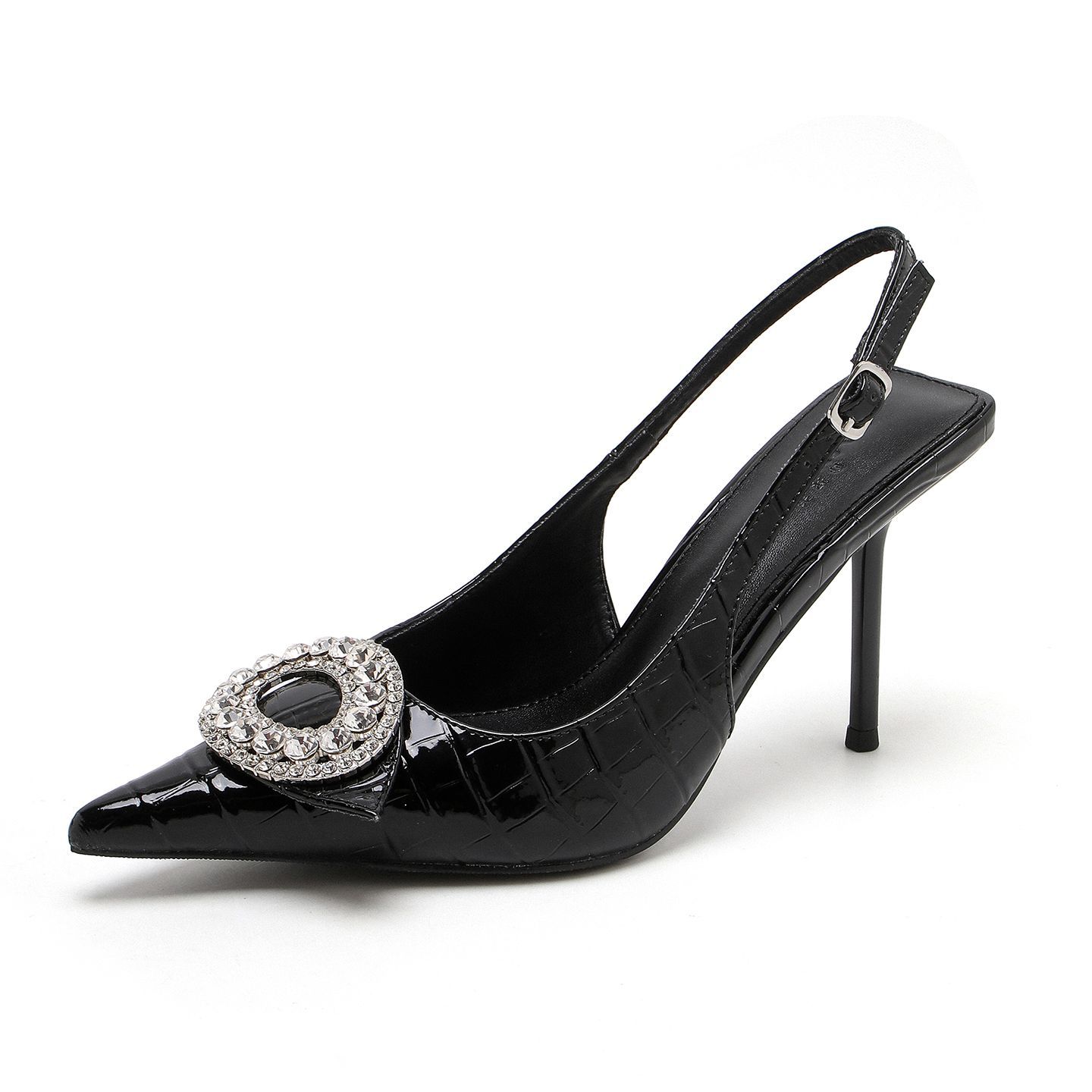Women's High-heeled Stiletto Sandals Pointed Toe Buckle Strap_voghion.com