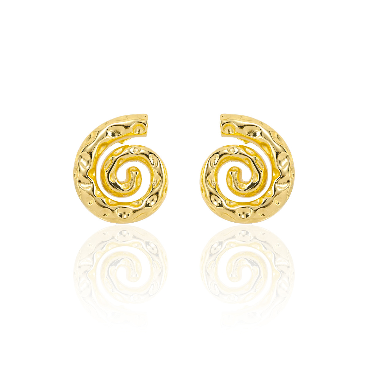 Women's Gender 1 Pair Marine Style Simple Style Conch Plating Copper Ear Studs
