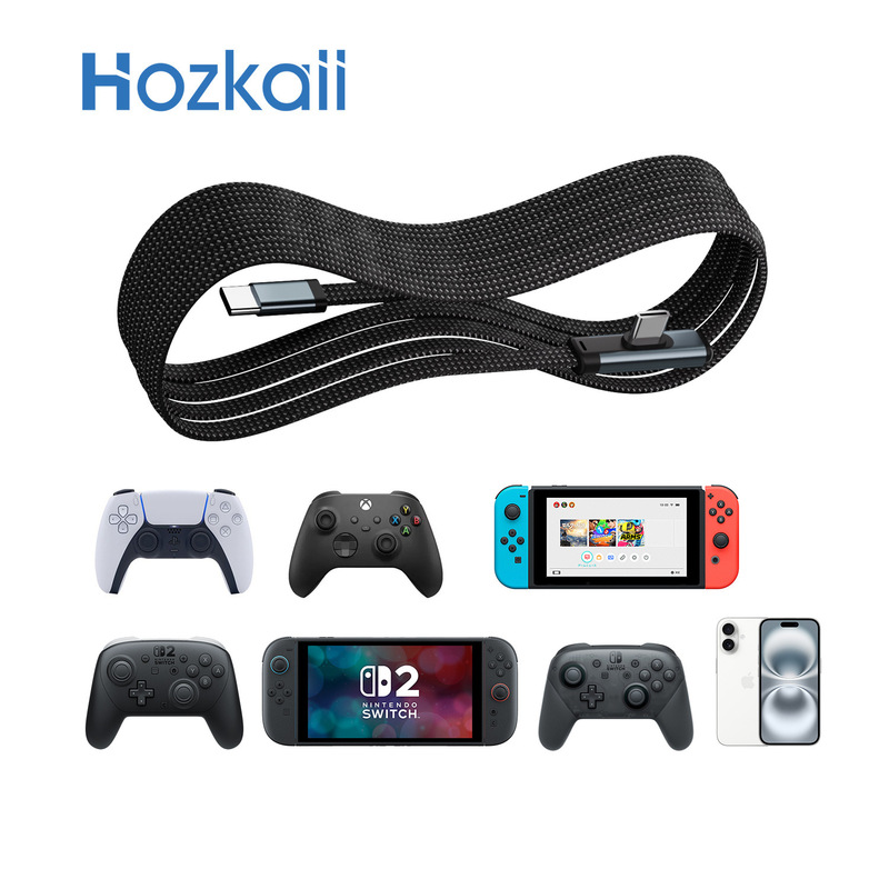 Ps5/Xbx/Ns2 Pro Controller 90 ° Elbow Charging Data Cable Switch2 Console Data Cable 1.2m