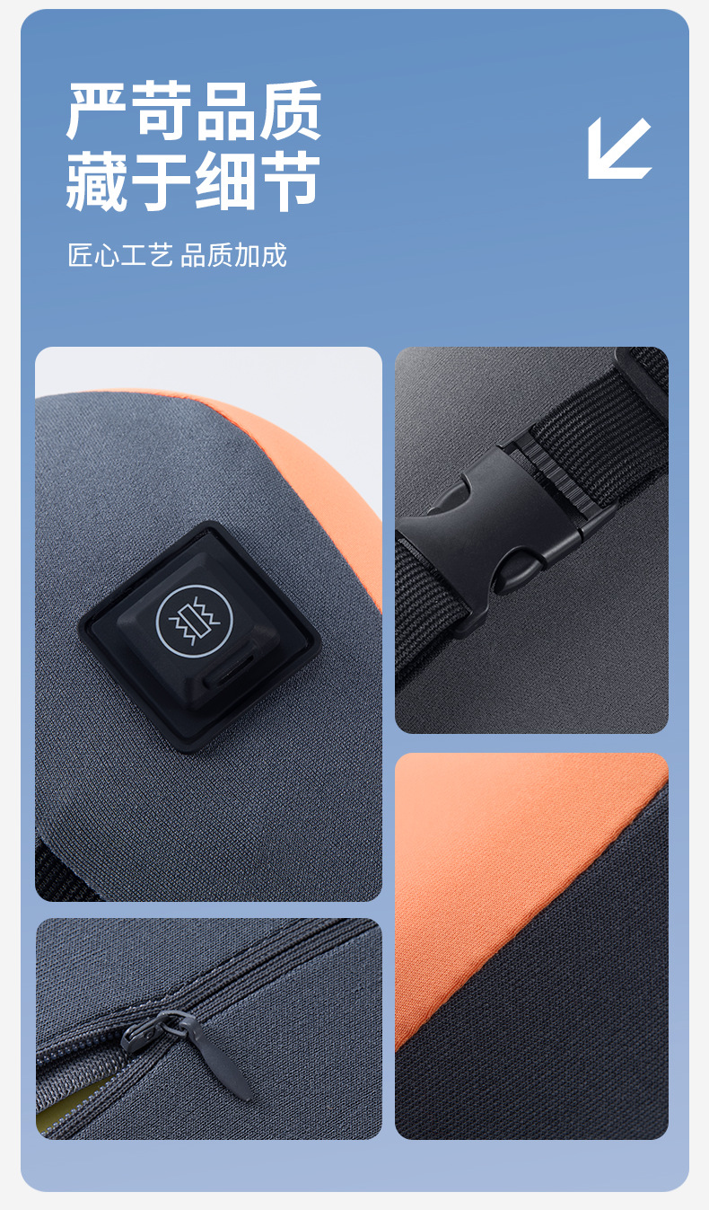 Car headrest lumbar support full body neck pillow lumbar cushion driving seat backrest car back driving waist heating lumbar support