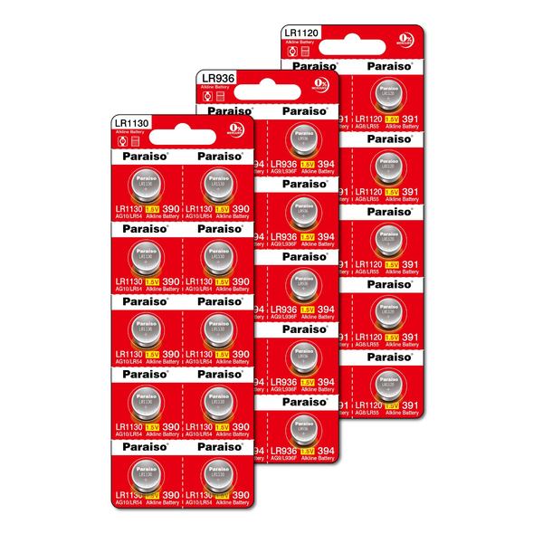 Paraiso/ AG13 AG3 AG10 AG4 LR44 LR1130 LR41 LR626 battery
