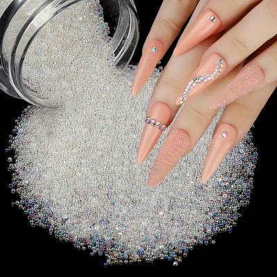 跨境爆款幻彩鱼子酱小珍珠美甲钻饰品新款DIY指甲水钻装饰品批发
