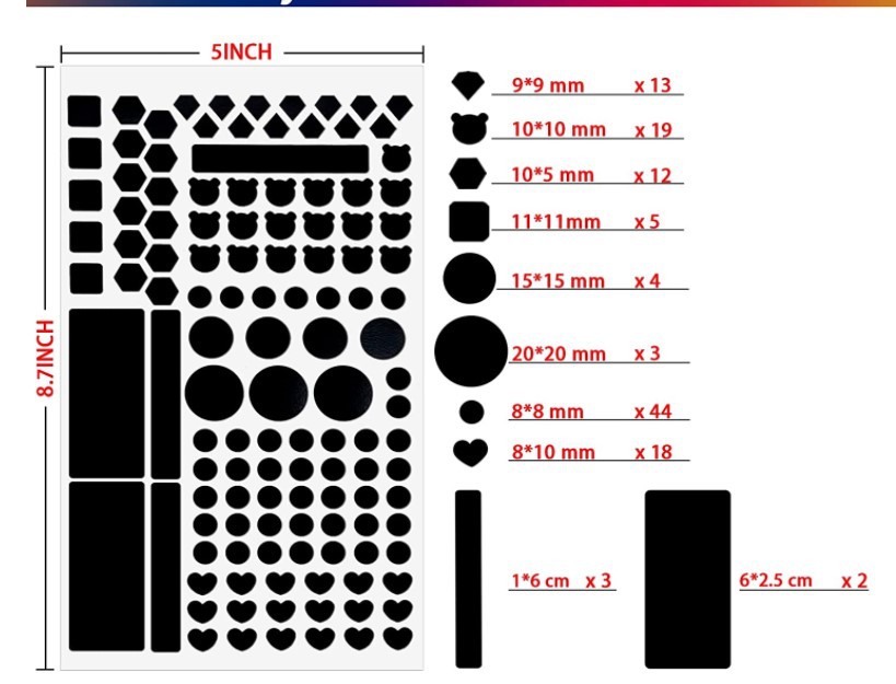 113 모양 검은 음영 페이스트; 전체 음영; 아마존 폭발