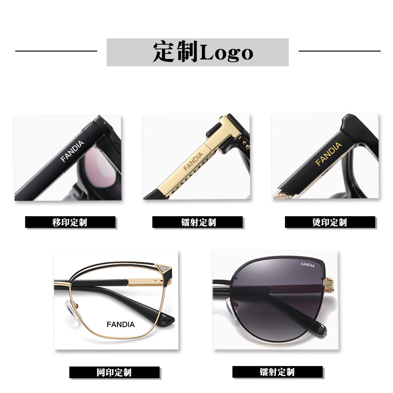 91375 nueva fábrica directa gafas sin montura para mujer marco óptico bisagra de resorte de metal pequeño hada sin maquillaje