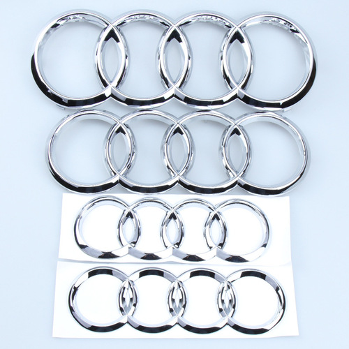 Suitable for Audi a6l a4l rear logo black fender side logo four-wheel drive center grille tail logo modification