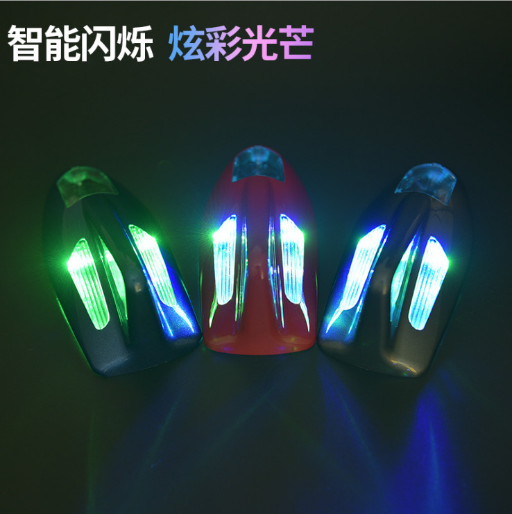 Car Solar Warning Light, Car Shark Fin Dual Light Antenna, Roof-Mounted Flashing Warning Light, Car Accessories