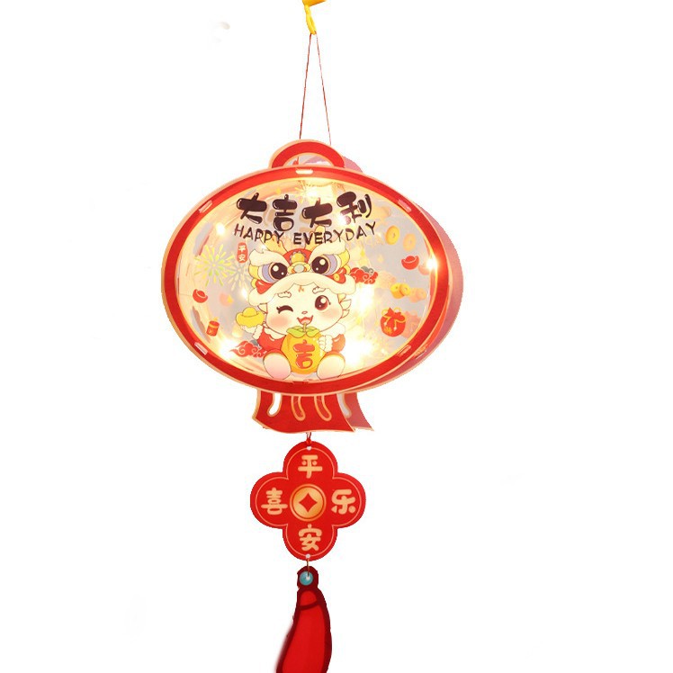 2025 nuevas linternas Día de Año Nuevo Linternas de Año Nuevo Paquete de material de bricolaje hecho a mano Festival de los faroles Linternas de palacio luminosas portátiles para niños