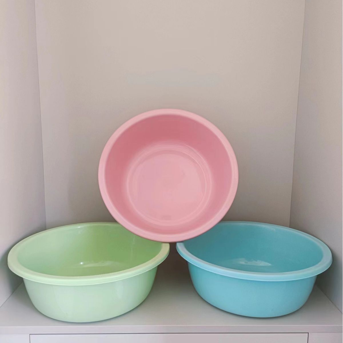 供应广告印制LOGO印字洗脸盆 会销礼品塑料盆子批发洗脸盆