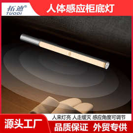 跨境爆款led智能人体衣柜感应灯 免布线磁吸橱柜灯 充电小夜灯条