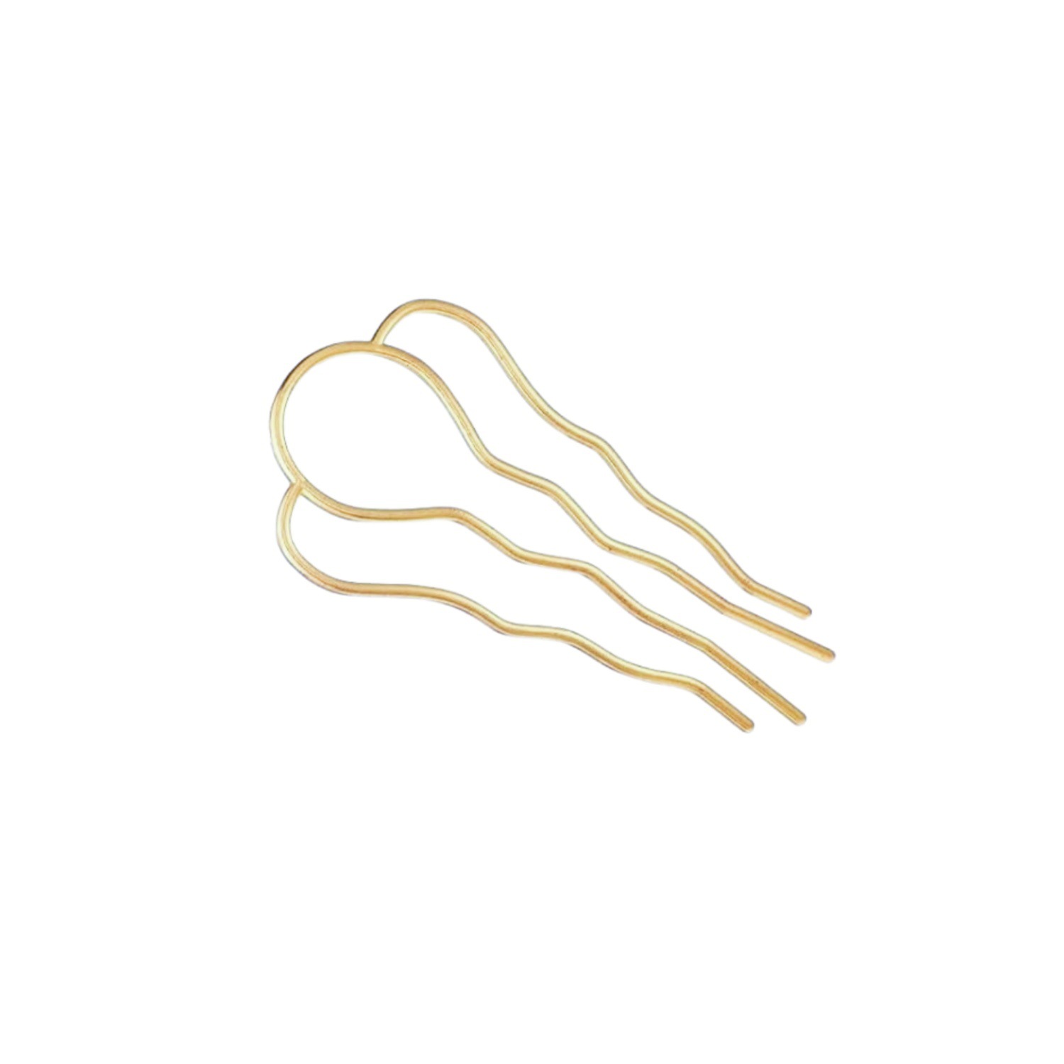 Pein de cabello de aleación simple de cuatro dientes estilo chino disco retrogrado pein de cabello DIY onda U-shaped color al por mayor pinzas de cabello