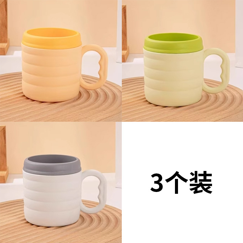 Taza de enjuague casera de doble color de bambú, taza de enjuague duradera, taza de enjuague de almacenamiento de cepillo de dientes para dormitorios de estudiantes image 9