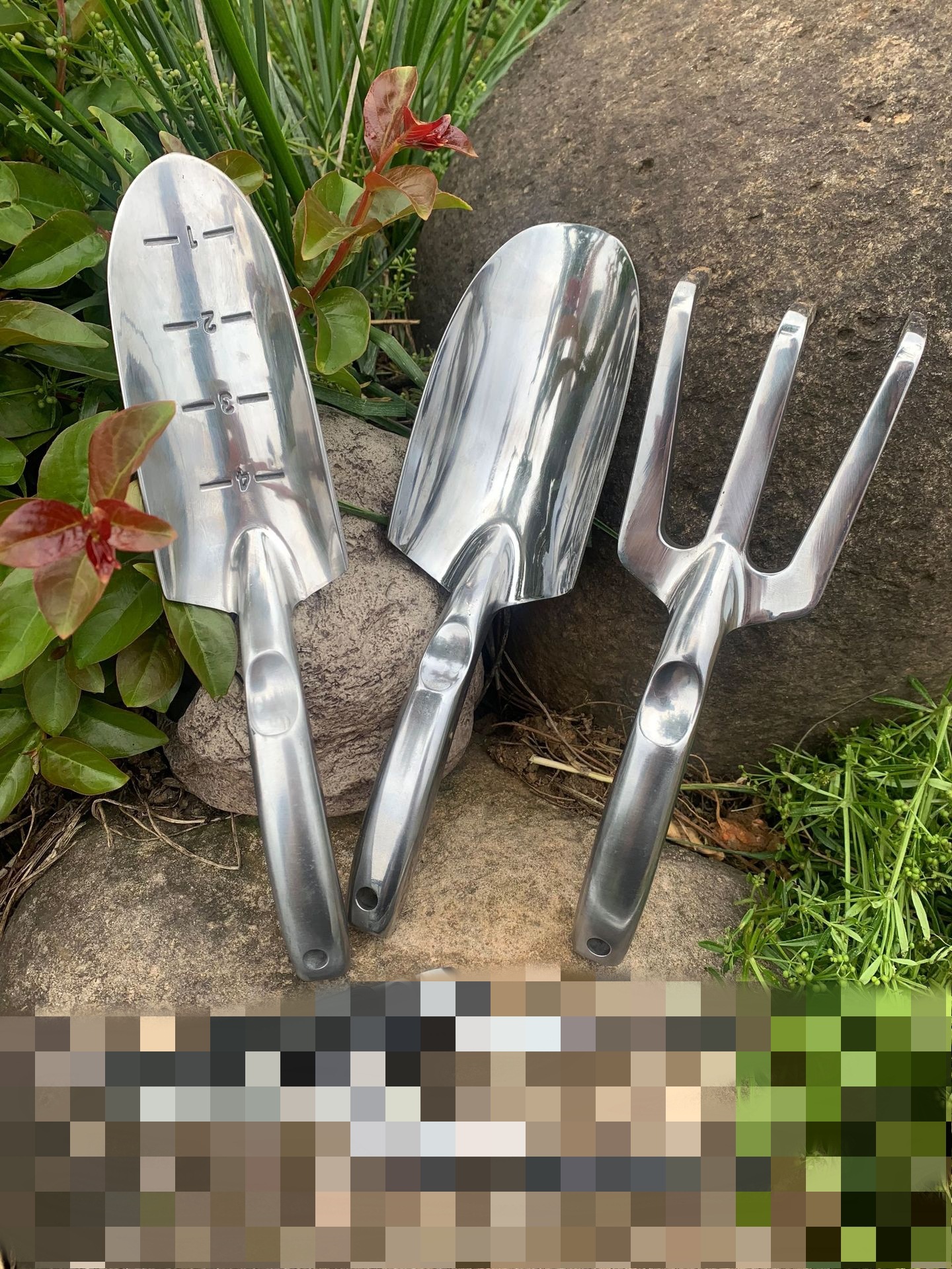 Fuente de fábrica mayorista jardín en maceta jardín rastrillo jardín pala doméstica de plantación de carne conjuntos de herramientas de jardín