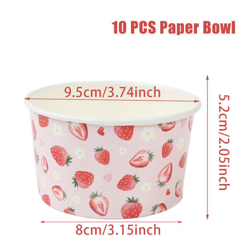 パーティーテーマの紙ボウル パーティー用品アレンジメント 使い捨て紙食器 アイスクリームスナック紙ボウル|undefined