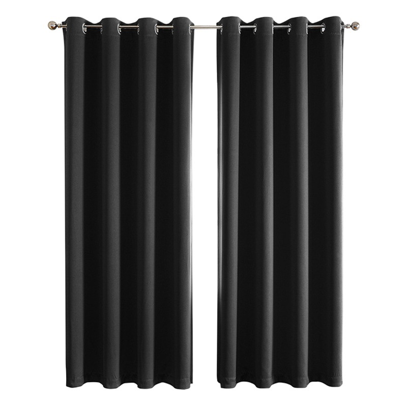 Cortinas opacas de alta precisión de color puro Amazon, 210gsm, cortinas terminadas transfronterizas, venta al por mayor en stock.