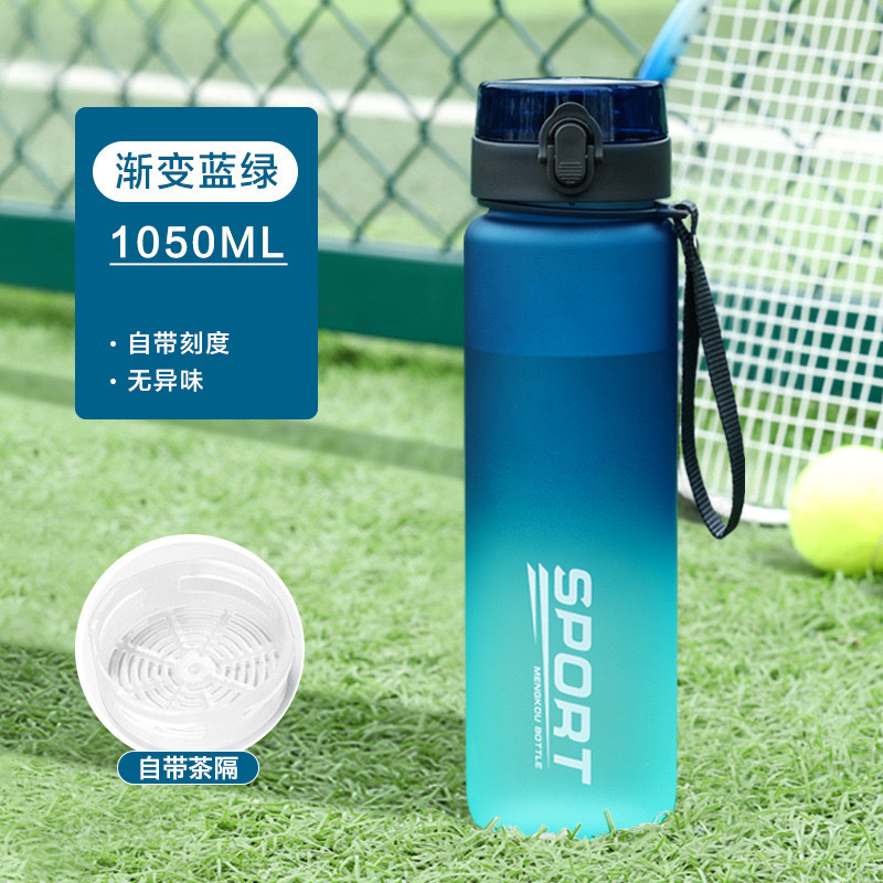 Cassino esmerilado deportes taza de agua portátil de plástico taza para hombres y mujeres creativo estudiante portátil hervidor con tapa espacio taza