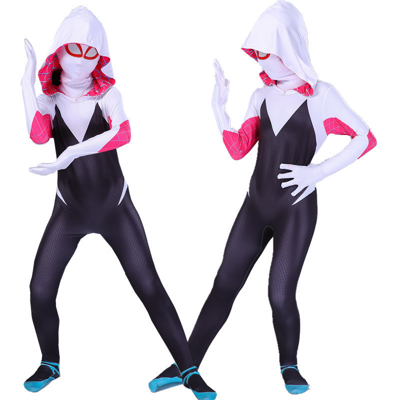 ハロウィン スパイダーマン タイツ ヒーローズ エクスプレス コスプレ ワンピース マイルズ エクストラオーディナリー グウェン コスチューム|undefined