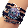 Zodiac signs, woven bracelet, jewelry, accessory, with gem