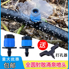 微喷滴灌可调流量涌泉喷头果树种植园艺育苗农用灌溉水肥系统滴头