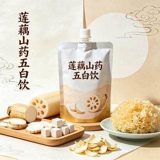 莲藕山药五白饮液口服液定制 莲子百合燕窝茯苓植物饮料代加工厂