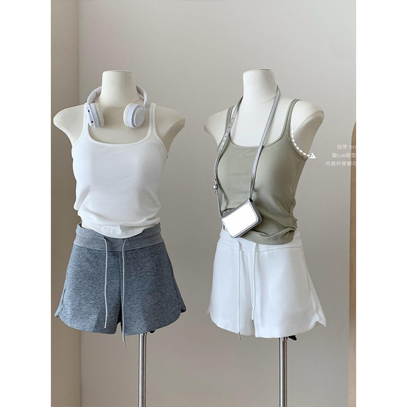 Korean-style Women's Summer Slim-fit Small Suit Inner Jacket with Chest Pad Camisole Vest