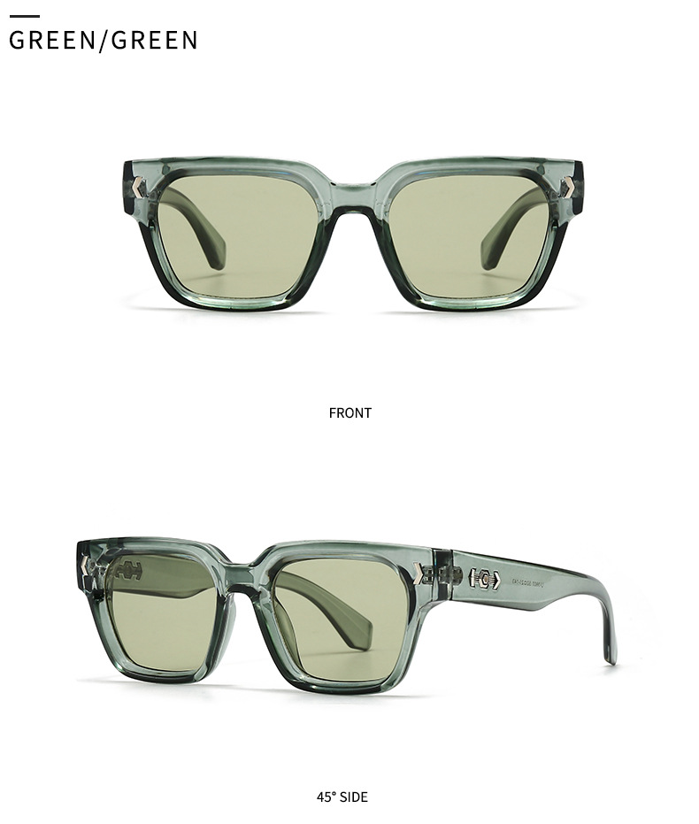 Herren Sonnenbrille Mit Quadratischem Rahmen Für Den Street-look_voghion.com