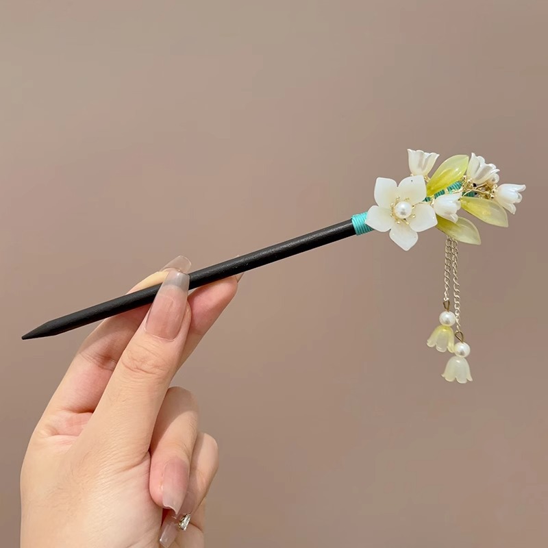 Nuevo estilo chino estilo antiguo horquilla de alta gama simple moderno palillos de madera fresco temperamento Hanfu cheongsam updo horquilla para el cabello para las mujeres