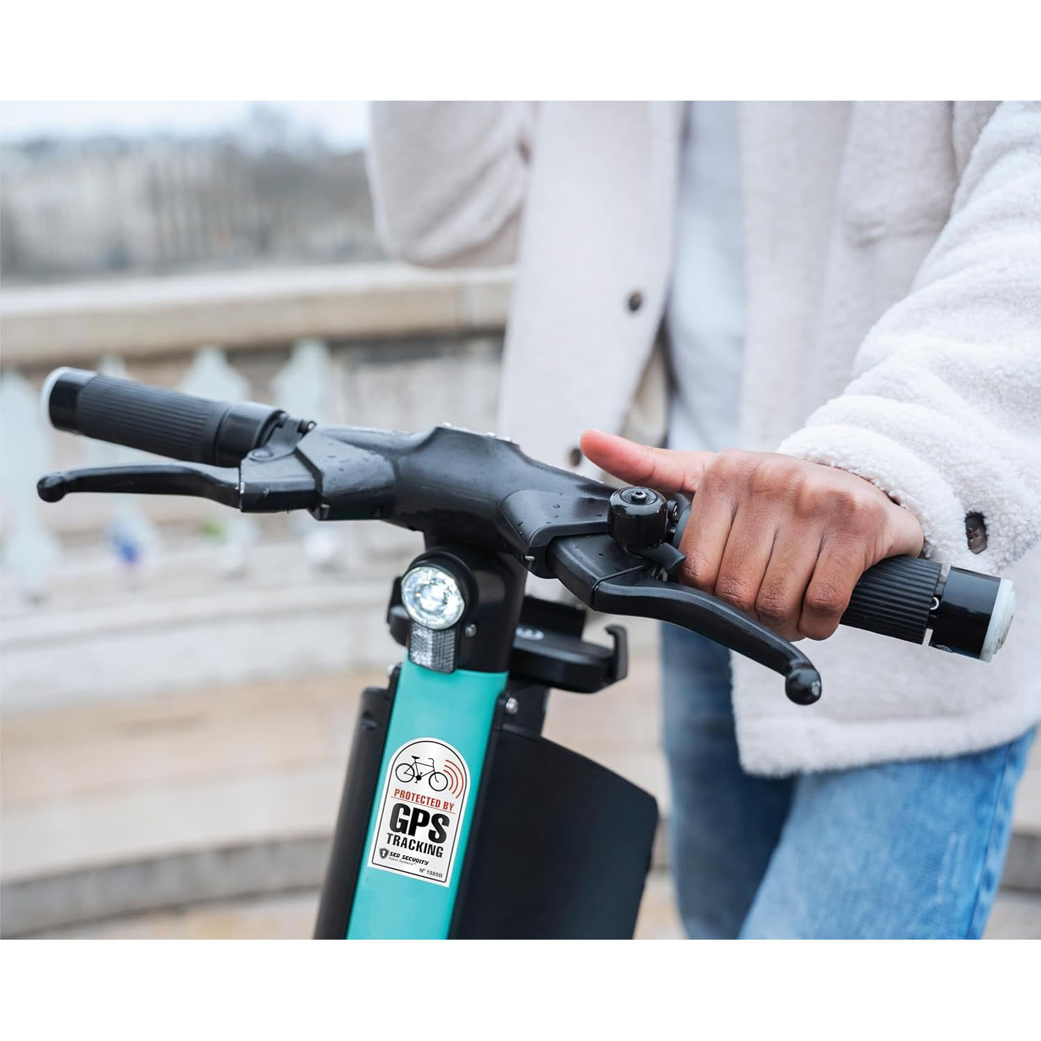 Advertencia GPS pegatinas de rastreo de bicicletas pegatinas de vinilo para automóviles, se puede personalizar