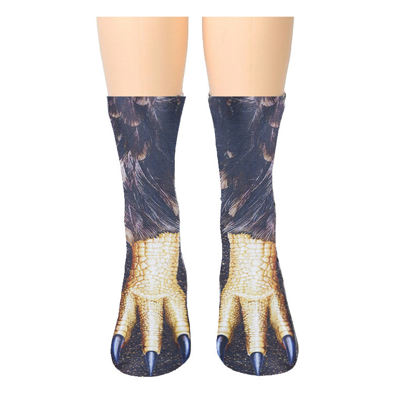 Tiktok popular 3D animal calcetines Impresión digital simulación calcetines gato y perro diversión divertida personalidad niños adultos al por mayor