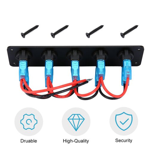 Bestselling Blue Cat Eye Switch Button Switch Combination 5 LED Display Switch Combination ON-OFF