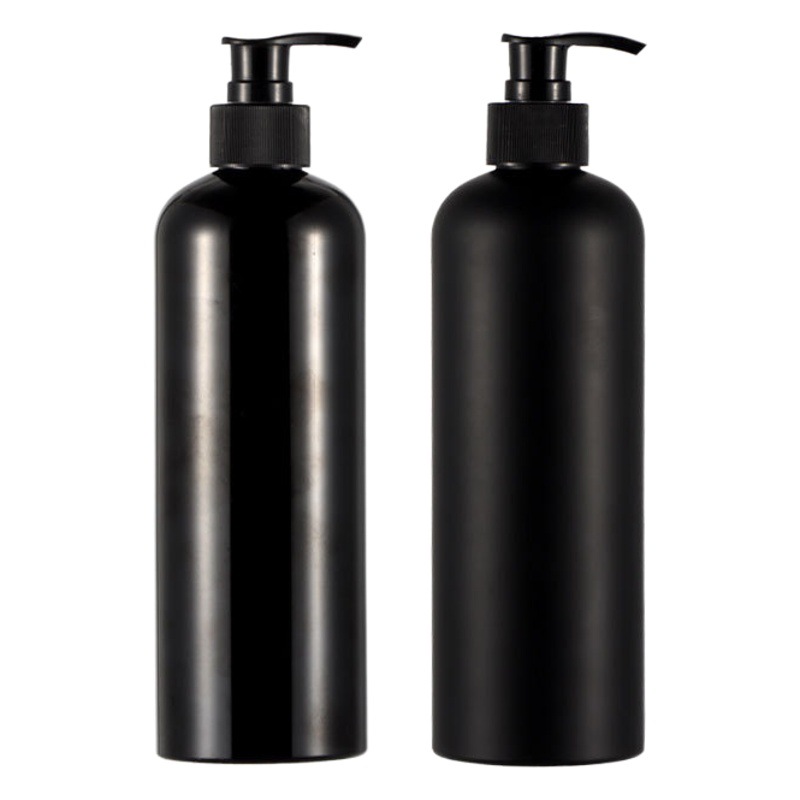 500ml Transparent Round Shoulder Pet Hand Sanitizer Plastic Bottle Empty Bottle High-Value Press Care Packaging Material Lotion Bottle
