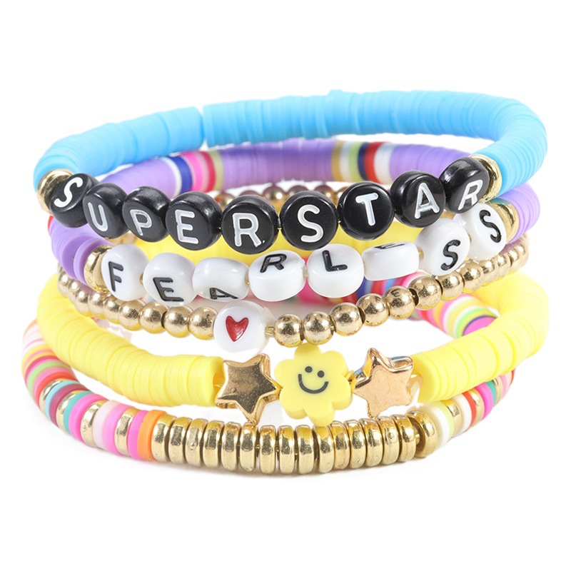 AliExpress caliente suave cerámica traje Pulsera Rosa Suave cerámica cara sonriente pulsera fábrica a largo plazo en stock al por mayor