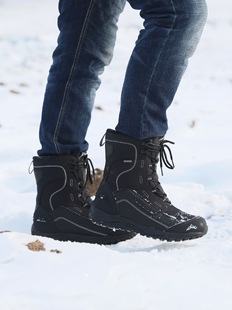 Winter Outdoor Northeast Snow Boots Men's Thickened Waterproof Non-slip Warm fleece-lined plus size Climbing Cold-proof Ski Cotton Shoes