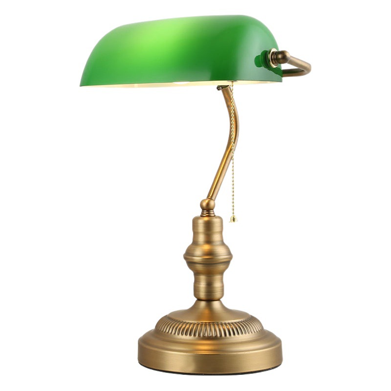 Lámpara de mesa retro estándar japonés antiguo Shanghai Chiang Kai-shek lámpara de Banco Lámpara de lectura de cabecera de oficina estándar británico se puede entregar en nombre de una pieza
