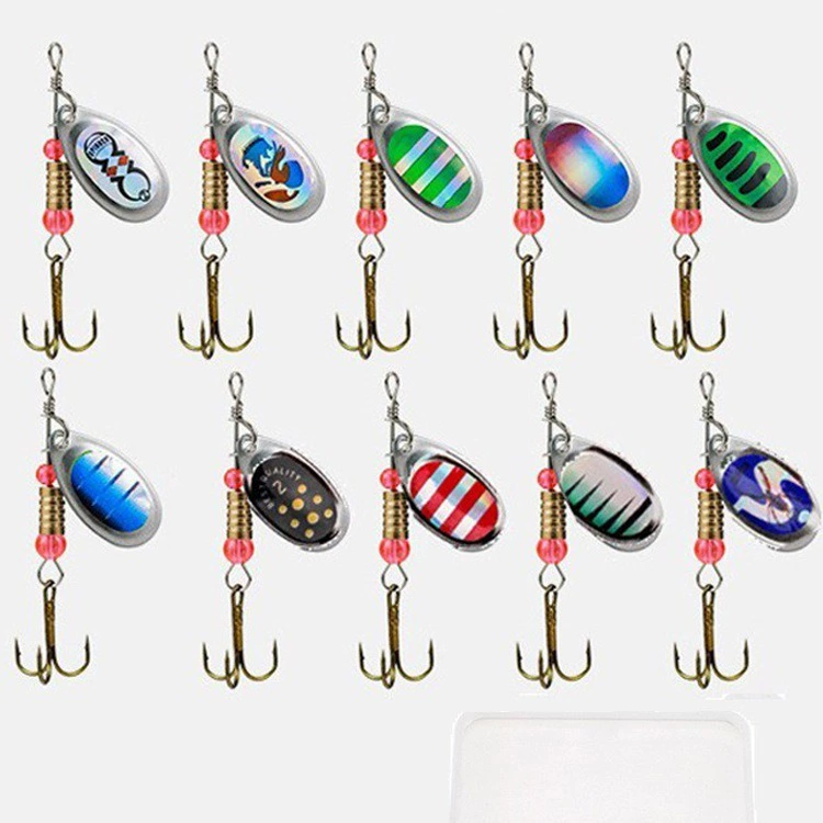 Набор для приманки для рыбы Luya вращающийся блесток 11 штук Набор для ручного встряхивания композитные блестки для рыболовных снастей Аксессуары для приманки на открытом воздухе