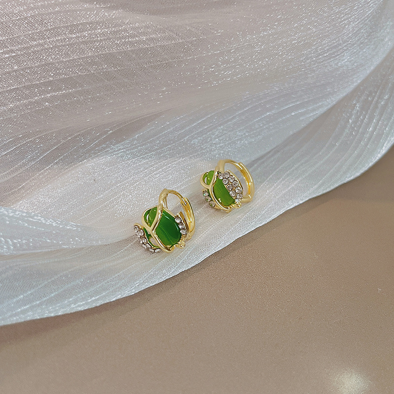 Alloy Material Flower Pattern 1 Pair Fashion Flower Plating Alloy Earrings