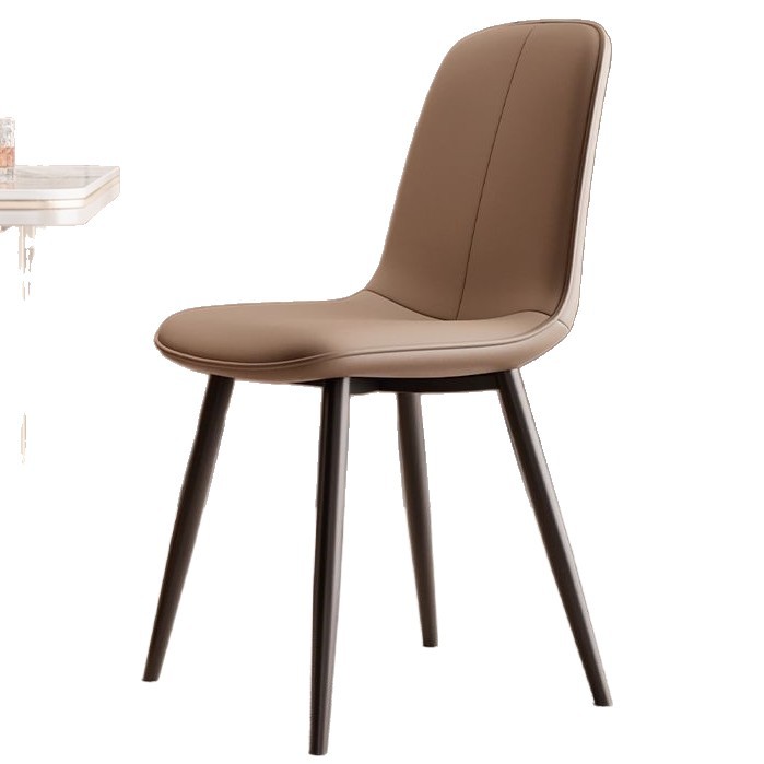 Sillas de comedor domésticas nórdicas lujosas sillas de respaldo de hierro forjado modernas y simples para negociar mesas de comedor taburetes sillas
