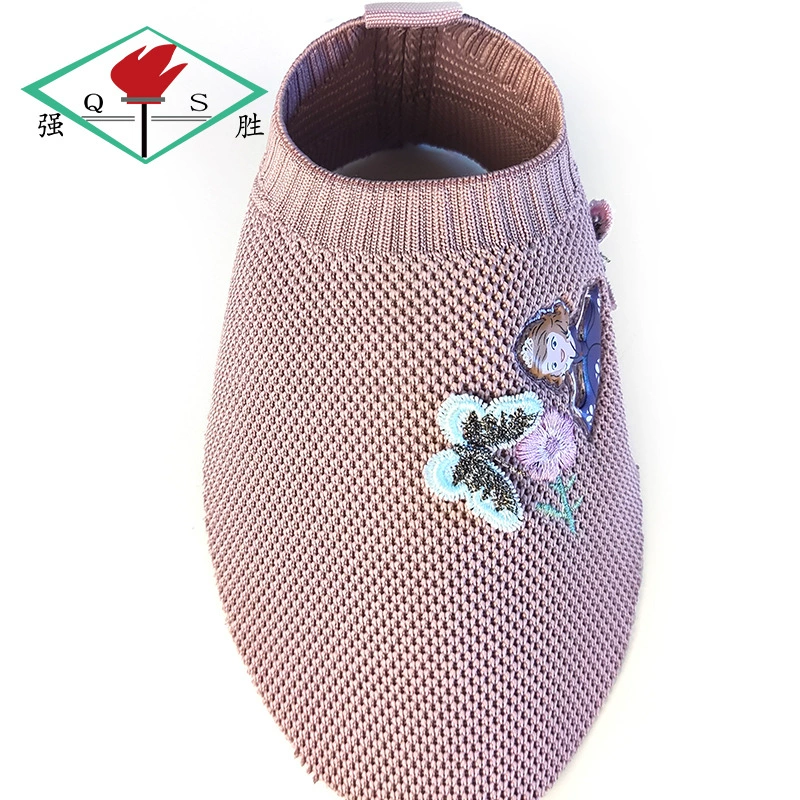 Flyknit Готовая верхняя вышитая женская обувь полуфабрикат Верхняя поверхность производитель материал верхней обуви Готовый верх