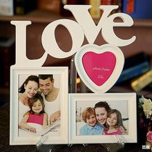 跨境love塑料相框爱心连体组合挂墙照片墙婚妙影楼活动节日礼品