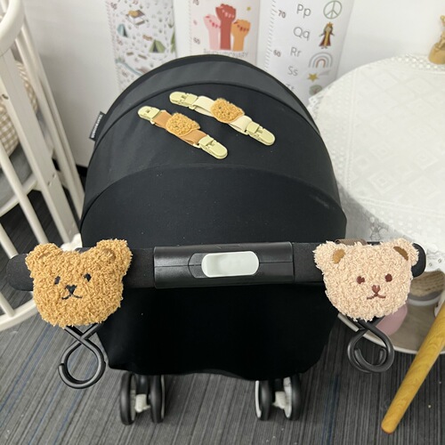  new stroller hook, multi-functional woolen bear stroller hook, mother and baby backpack storage hook