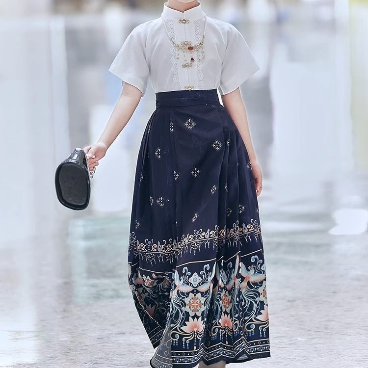 네이비 블루 풀 세트 반팔