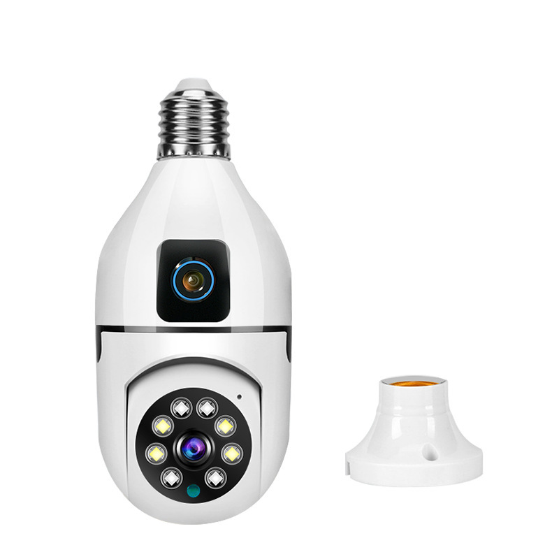 Tuya Tuya WiFi スマホ遠隔監視 スマート高画質ナイトビジョン デュアルレンズ E27電球型ホームカメラ|undefined