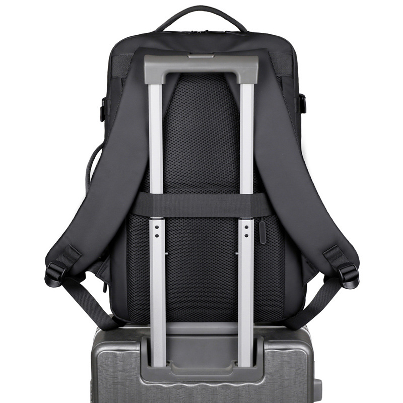 Nueva mochila de gran capacidad para hombres, mochila de cercanías de moda casual, anti-salpicaduras, resistente al desgaste, bolso de computadora de negocios