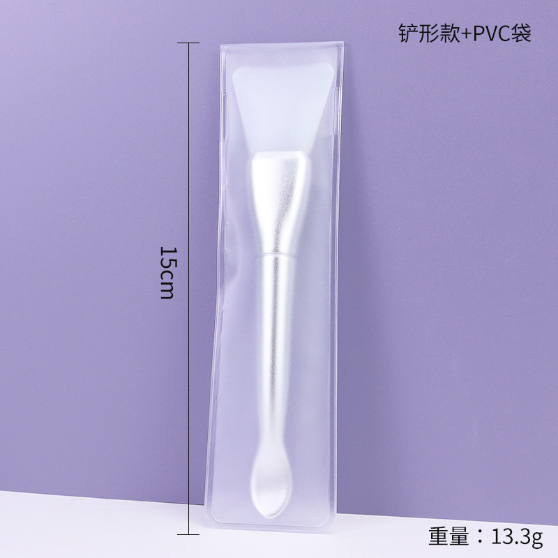 Cuchara de espátula en forma de semillas de melón plateado/bolsa de PVC