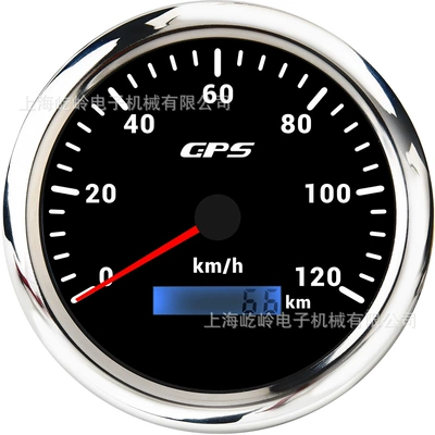 Car and Ship Modified — automobile instrument - 0-120kmh-silver-edge-black-bottom
