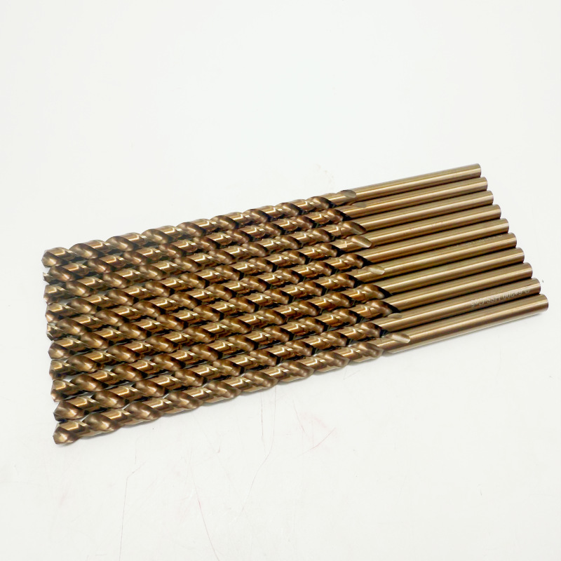 Hongan Lengthened Cobalt Drill Extra Long Straight Shank Twist Drill m35 High Speed Steel Drill 160-200-300-400-500