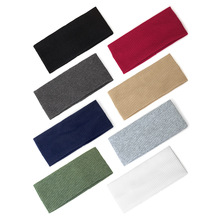 罗纹束发带纯色毛线棉质发饰弹力松紧头巾头带跨境爆款头饰