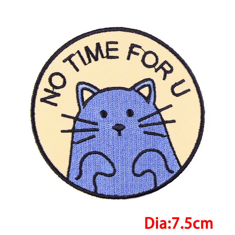 New Cartoon Cute Cat Embroidery Cloth Sticker display picture 2